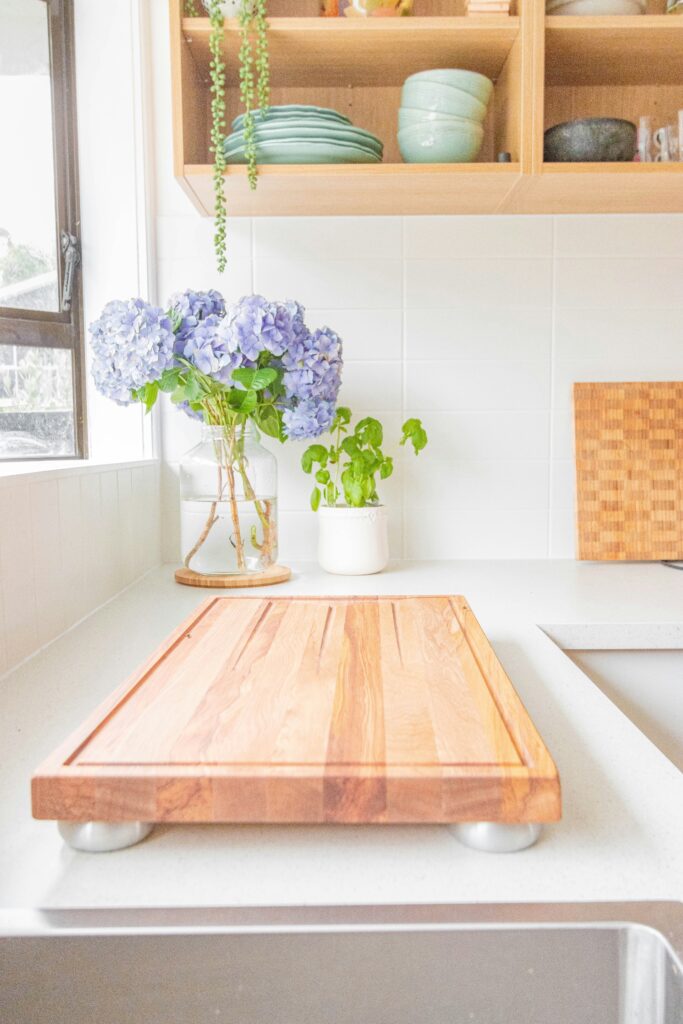 Decluttered kitchen counter