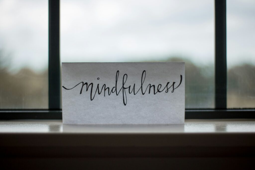 mindfulness with organization and decluttering