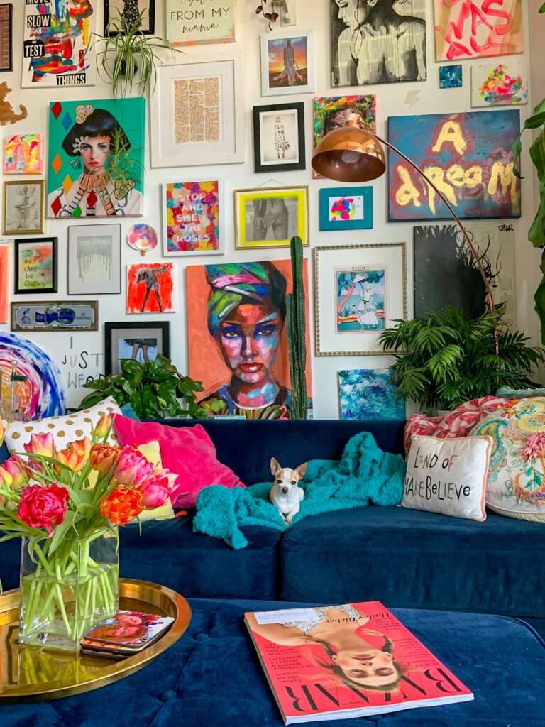 A room needing decluttering