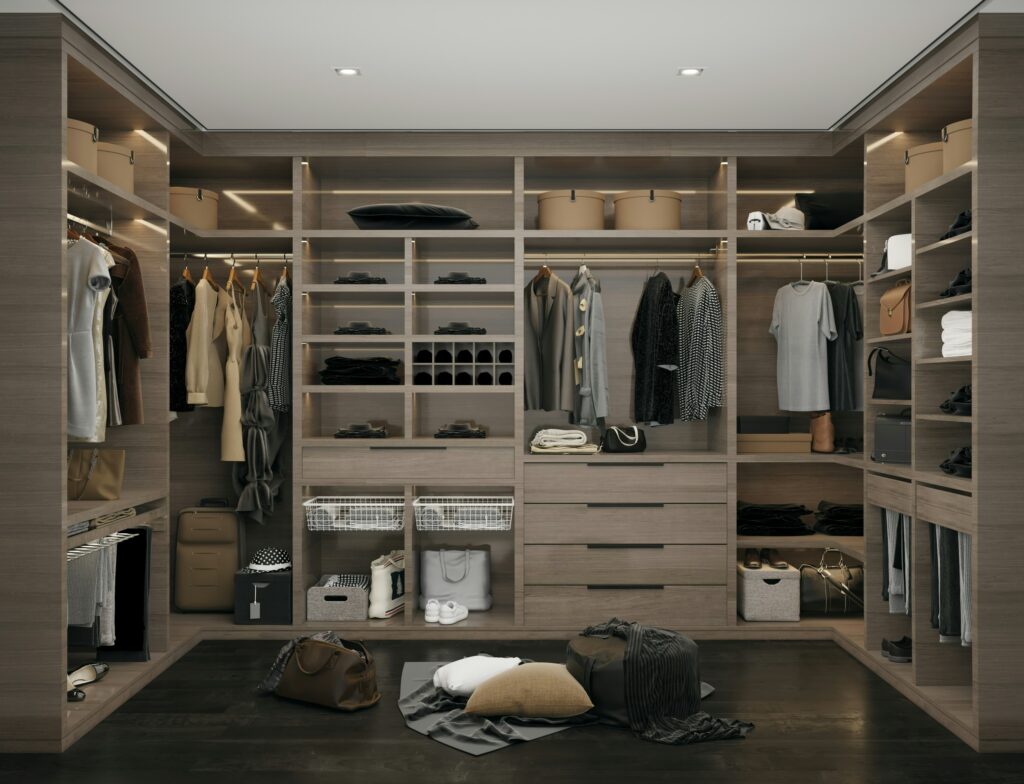Organized large closet