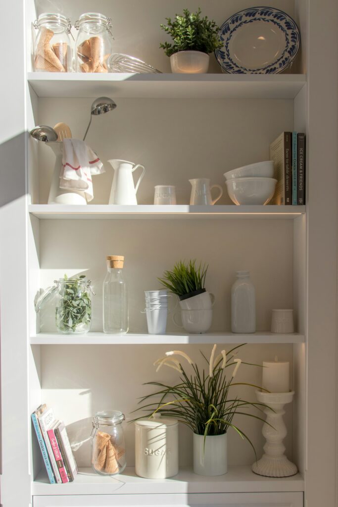Organized shelves