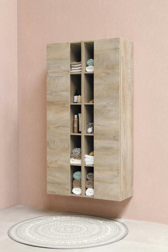 Organized bath cabinet