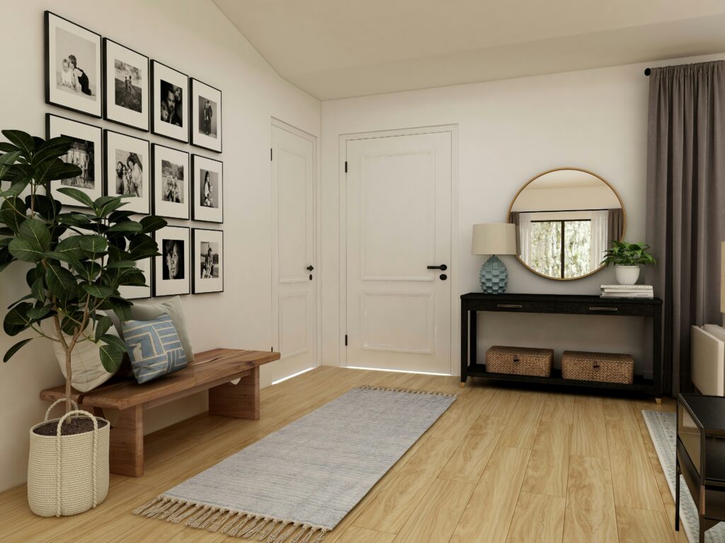 Decluttered entryway