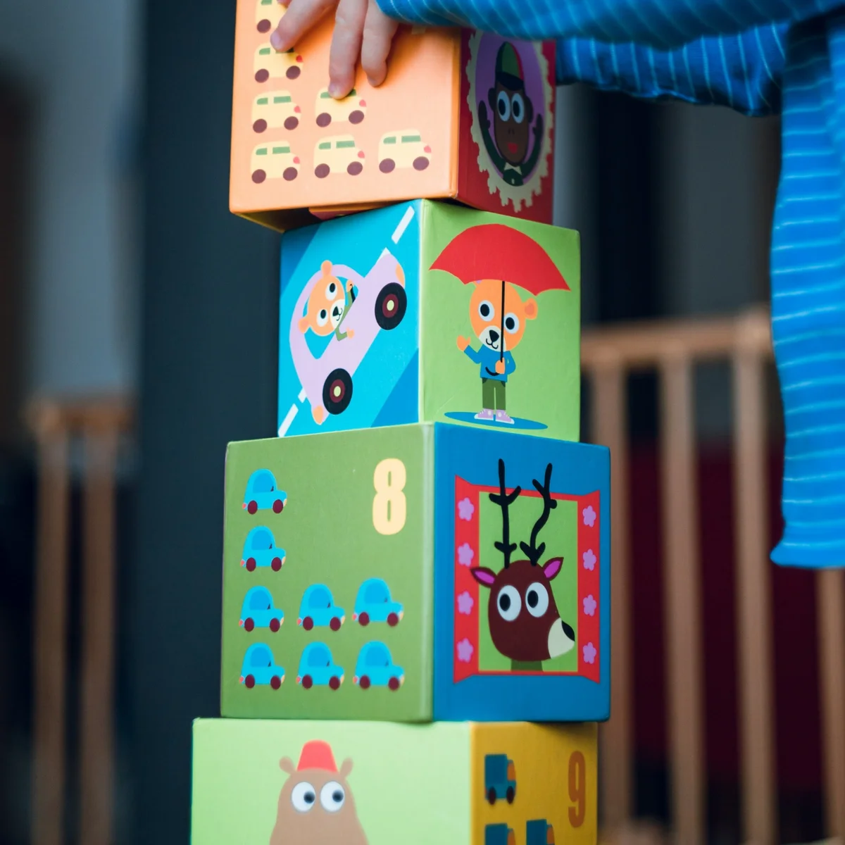 parents organizing kids at home