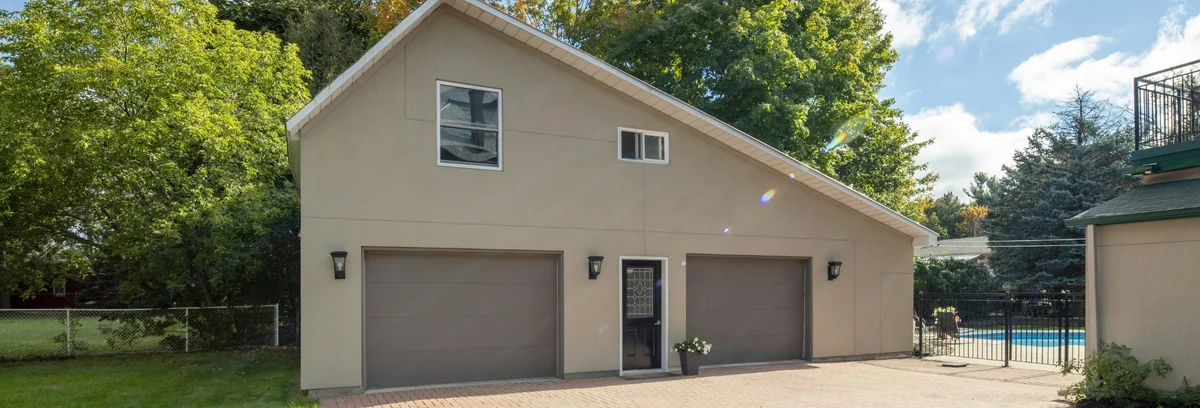 Picture of a house with a garage